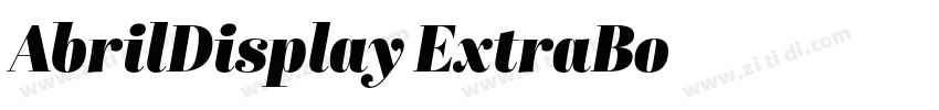 AbrilDisplay ExtraBo字体转换
